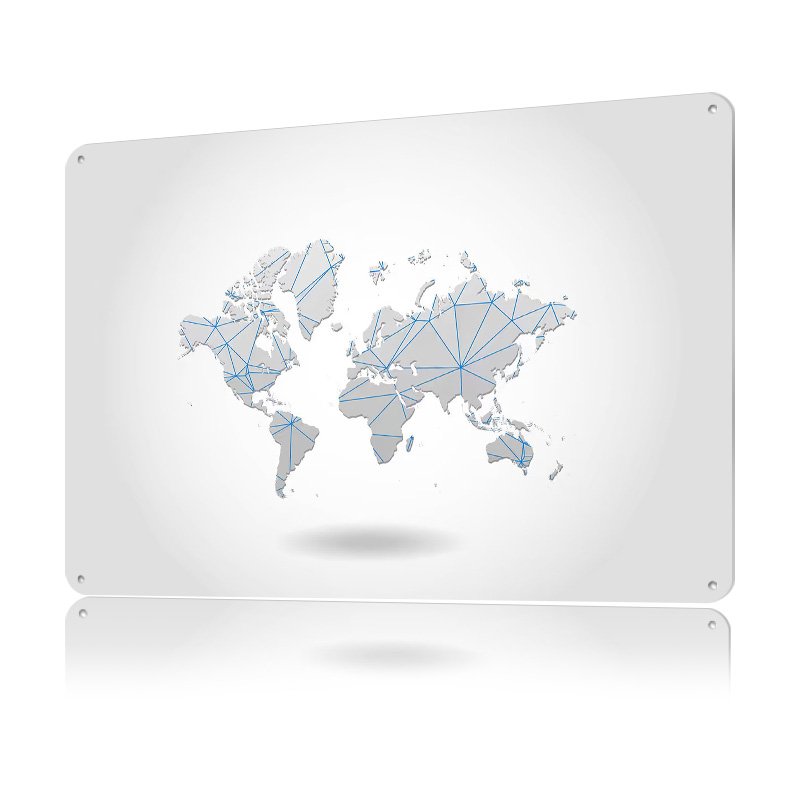 World Map Tinplate Poster Cust - World Of Retro Gaming recension och pris