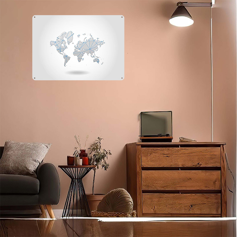 World Map Tinplate Poster Cust - World Of Retro Gaming recension och pris