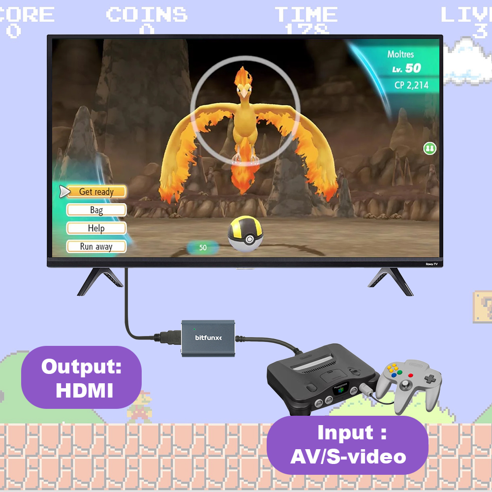 Bitfunx 720P Svideo / AV To HD - Retro Handheld Console recension och pris