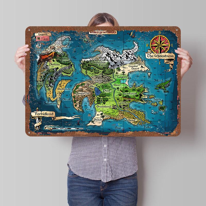 World of Mythflict Fantasy Map - World Of Retro Gaming recension och pris