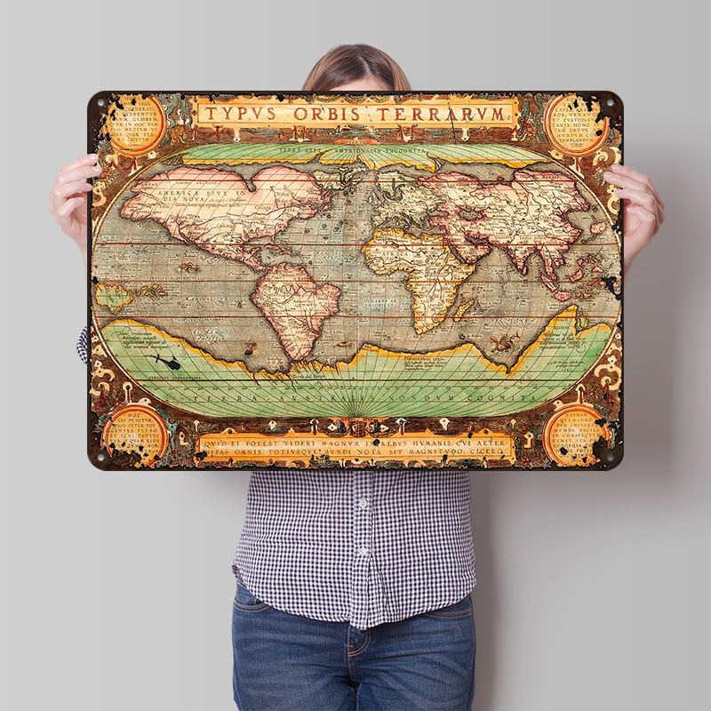 Old Map of the World Printed P - World Of Retro Gaming recension och pris