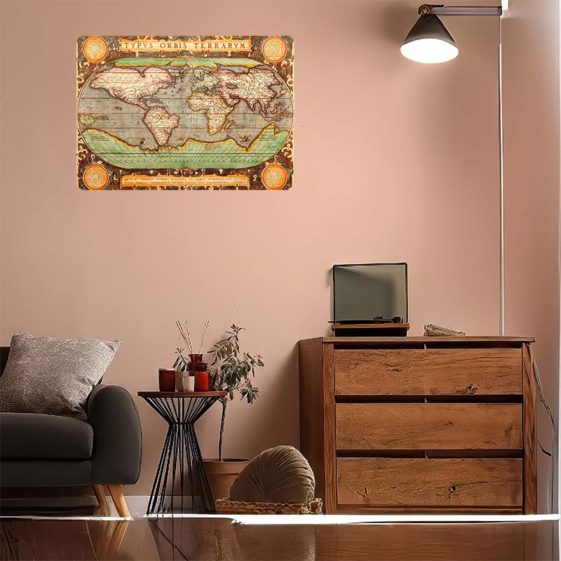 Old Map of the World Printed P - World Of Retro Gaming recension och pris