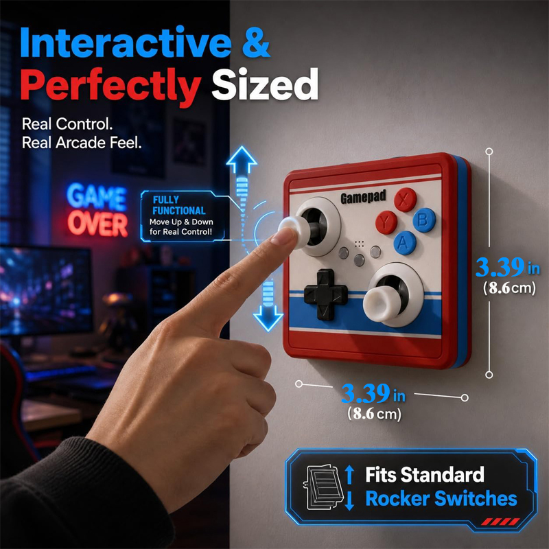 Drill-Free Light Switch Cover  - Retro Gaming Joystick recension och pris