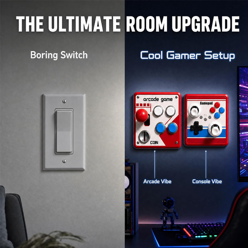 Drill-Free Light Switch Cover  - Retro Gaming Joystick recension och pris
