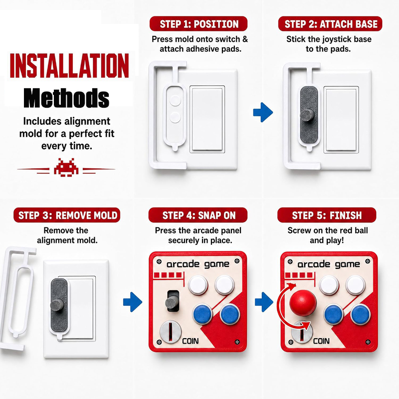 Drill-Free Light Switch Cover  - Retro Gaming Joystick recension och pris